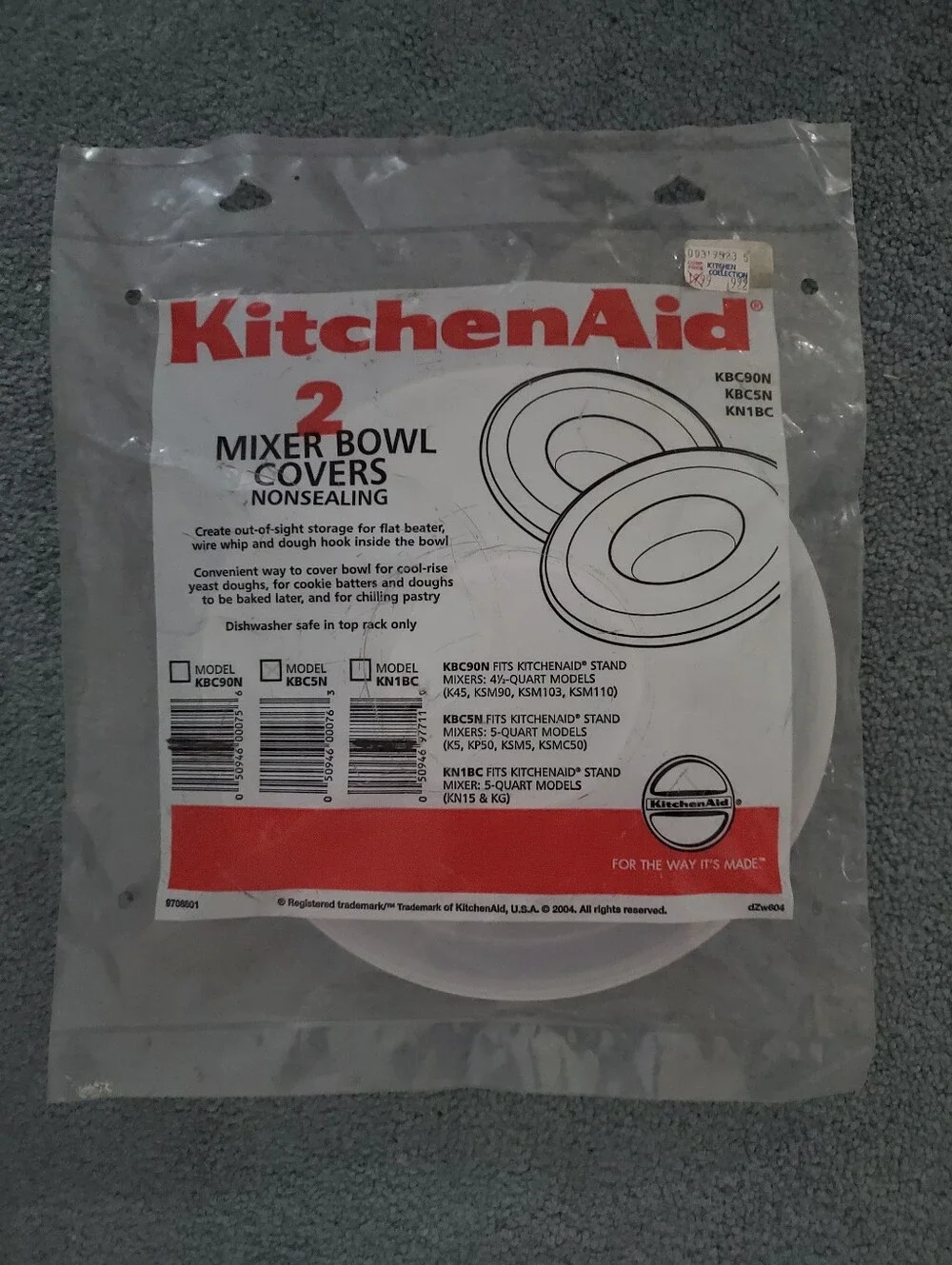 2 KitchenAid Mixing Bowl Covers - Picture 1 of 2